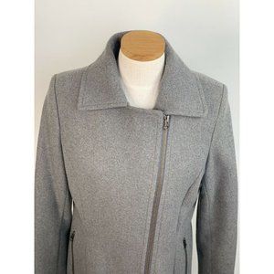 Kristen Blake Wool Coat Jacket Lined Gray Pea Coat